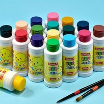 펜코리아(디오피스) 동아연필 4500 딩동댕그림물감200ml 하늘색 수채화물감