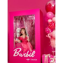바비 인형 촬영용 상자 풀세트 어린이 돌 두돌 기념 딸 셀프촬영 컨셉 사진 생일파티 소품, 바비 상자(높이 1미터) (박스만)