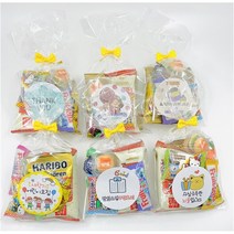 굿즈팡팡 답례품 행사 간식 과자선물세트 6개+스티커6개 set, 과자세트6개+1번스티커6개, 1세트