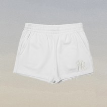 엠엘비 여성 베이직 스몰로고 숏팬츠(TS/TK셋업) 뉴욕양키스 화이트 3FSPB0323-50WHS