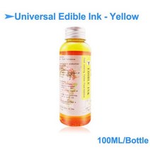 Epson 프린터 용 Canon 식용 잉크 식품 케이크 커피 초콜릿 안전 첨가제 머신, CHINA, 100ML Yellow