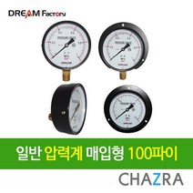드림팩토리 일반 압력계 드림13 D-타입 매입형 100파이, 1개
