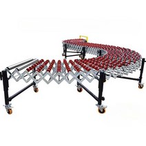 컨베이어트랙 슬라이딩 상하차 자바라 무동력 휠, 3세대는 폭 42cm 1미터, 1개