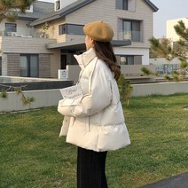겨울 여자 하이넥 숏패딩 루즈핏 따뜻한 무지 시크 여자패딩 여성점퍼 자켓 패딩점퍼 데일리 여성 6컬러