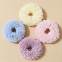 옷자락 (osjarak) / 여자 밍크스크런치 도넛 에코퍼 겨울 머리끈