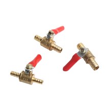 볼수도꼭지 차단 밸브 호스 바브 인라인 물 오일 공기 가스 연료 파이프 피팅 6mm 8mm 10mm, 01 6MM