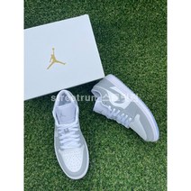 스트릿런 나이키 조던1 로우 화이트 울프 그레이