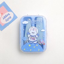 굿에스더 캐릭터 휴대용 손톱깎이 2종 + 케이스, 블루토끼, 1세트