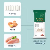 프리미엄 서울우유 초유탄탄 프로틴 플러스 동물성 식물성 균형 단백질 쉐이크 뉴질랜드 CBP MBP 초유 뼈 근육 헬스보충제 40g x 6포, 4박스(24포)