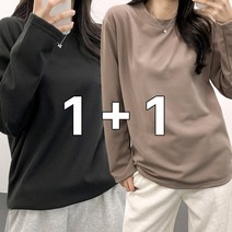 [1+1] 여성 찹쌀 쫀득 링클프리 오버핏 분또 티셔츠 8color