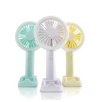 LED 휴대용 선풍기 스마트폰 거치대, 아쿠아 민트