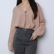 사선 꼬임 프릴 블라우스