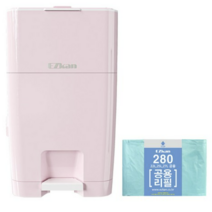 이지캔 4중차단 프리미엄 쓰레기통 27L + 22L 25L 27L 공용 280 리필 봉투 세트, 2세트, 민트