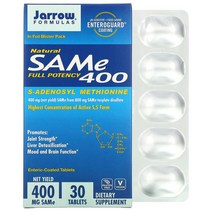 Jarrow Formulas 천연 SAMeS아데노실L메티오닌 400 400mg 장용성 정제 30정, JRW20020, 2병