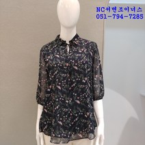 조이너스 21년여름신상 플라워프린트 7부소매 쉬폰 블라우스 JABU5-WRB430