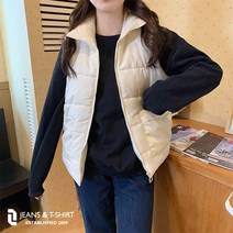 제이앤티 하이넥 포켓 따뜻한 패딩 조끼