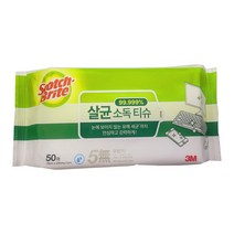 3M 살균소독 청소 티슈 50매, 24팩