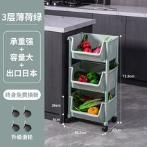 선반 스탠드식 주방 수납 과일 야채 달린 용품 대전 바구니, C01-1단, T19-북유럽스타일의 민트그린색