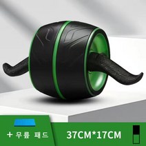 AB슬라이드 복근운동 기구 저소음 + 무릎보호패드, 녹색