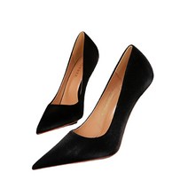 ANKRIC 여자구두 스키니 파인 힐 슈퍼 하이힐 새틴 하이힐 신발