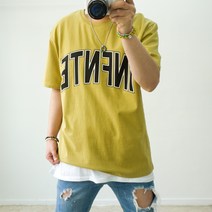 (XL~3XL) 부드러운 특양면 레터링 오버핏 반팔 빅사이즈티셔츠