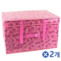 봄맞이 정리 정돈 부직포 리빙옷박스 중형 2개 리빙박스 정리함