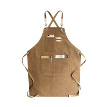 칼딘 스탠다드 심플 캔버스 앞치마 에이프런, 카푸치노