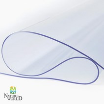 네이처월드 유리대용 투명 데스크매트 테이블 매트 책상 식탁 PVC 주방 방수 테이블보, (폭70cm)_1개5cm, 두께 3mm