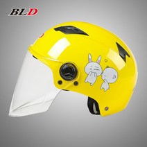 BLD 남성 여성 여름 자외선 차단 귀여운 헬멧 가벼운 여름 하프 헬멧 배달 오토바이 스쿠터 바이크 라이딩, T