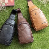 30대 남자 슬링백 가죽 가슴 크로스백 직장인 여행