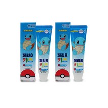 어린이 포켓몬 불소 도포 치약 아기 1000ppm 고불소 키즈 돌아기 75gX2개입 세트, 사과향 75g X 2개입