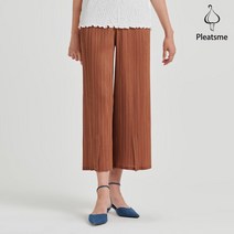 [플리츠미] 와이드 슬릿 주름 팬츠