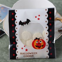 할로윈 블랙 opp포장비닐 100매 세트 사탕 쿠키 선물 포장지, 1세트, 7번 할로윈 블랙 opp포장비닐 100매