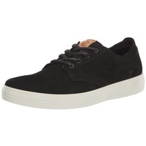 ECCO 남성용 소프트 클래식 플레인 토 타이 스니커즈 블랙/라이온 누벅, 8-8.5, Black/Lion Nubuck