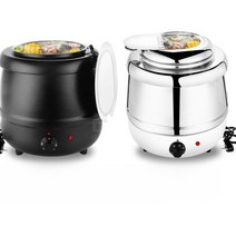 전기 차핑디쉬 뷔페 국 스프 음식 워머기 업소용 죽탕 솥 보온 냄비 10L 13L, 13리터 스틸304 내솥