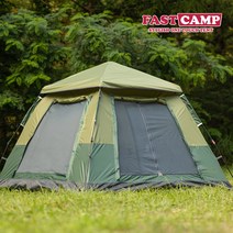 패스트캠프 오토4 클래식 원터치텐트 4-5인용, 그린그린(폴대포함)