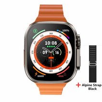 Z8 울트라 MAX 스마트 워치 시리즈 8 티타늄 합금 11 49mm 케이스 블루투스 통화 NFC ECG IP68 방수 Smartwatch 남자, [12] Gold O Alpine B