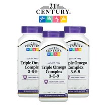 (2+1) 21세기센츄리 트리플 오메가 컴플렉스 369 피쉬오일 아마씨오일 보라지유 90소프트젤 3팩