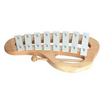 글로켄슈필 실로폰 공명 원목 우드 큰 실로폰 xylophone 타악기 피아노 연주 손 노크 8 톤 알루미늄 시트 나무 악기, 하얀