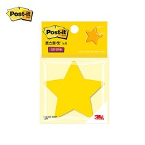 포스트잇 강한점착용 다이컷 노트 76 x 76 mm, 별, 6개입