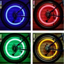 서후네 [1+1] 자전거 바퀴 LED벨브 휠 라이트, 2개, 레드