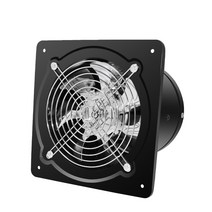 환풍기 주방 화장실 환기 팬 고기집 식당 배기팬, 10인치 스테인리스 스틸 블랙