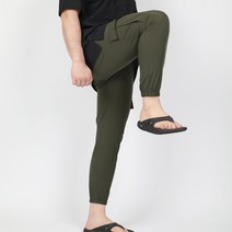 쿨한 여름 치즈스판 아이스 카고 조거 팬츠 바지 남자 남성 밴딩