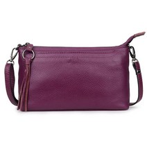 옛날전화기 빈티지 엔틱 인테리어 소품 레트로 유선 패션 작은 클러치 백 미니 숙녀 핸드 가방 정품 가죽, 06 Purple_01 24x14x4cm