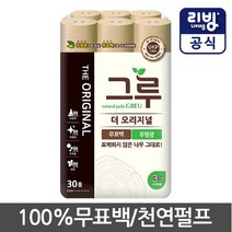 삼정펄프 [삼정펄프] 그루 오리지널 무표백 화장지 30M 30롤, 1개