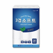 물에잘녹는 두루마리휴지 깨끗한나라 3겹데코소프트화장지27m30롤 1개입 먼지없는 비데용 코스트코 홈쇼핑
