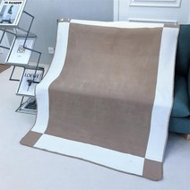 브랜드 격자 무늬 H 양모 겨울 담요 따뜻한 침대 소파 양털 니트 낮잠 휴대용 부드러운 스카프 목도리
