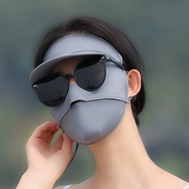 골프마스크 골프 얼굴 가리개 햇빛 자외선차단 냉감 마스크, 1, 하이그레이드 그레이(레귤러 스타일)