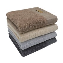 송월타월 스웨이드 라벨40 세면타월 190g 뱀부얀혼방사, 랜덤발송, 5개