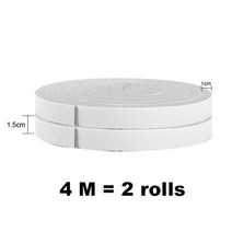 4M PU 스폰지 폼 씰 스트립 테이프 접착 방지 충돌 방음 날씨 스트립 폼 절연 Acustic Foam, 2m, 2롤 1.5cm